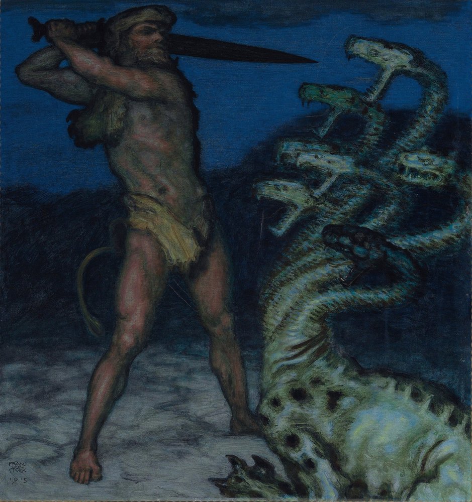 Hercules and Hydra by Franz Stuck Ritter von