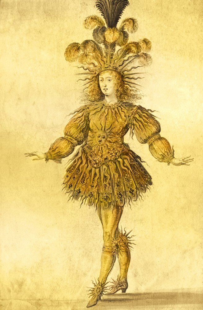 King Louis XIV of France in the costume of the Sun King in the ballet La Nuit, 1653 by French School