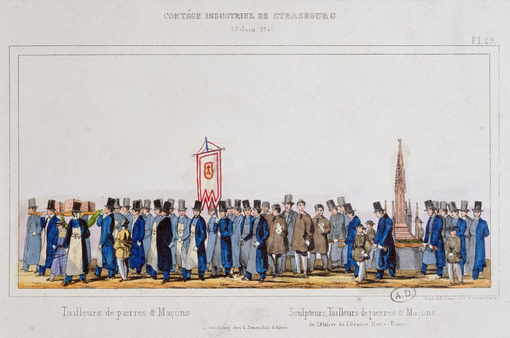Procession of the Stone Workers and Masons at Strasbourg, 25th June 1840