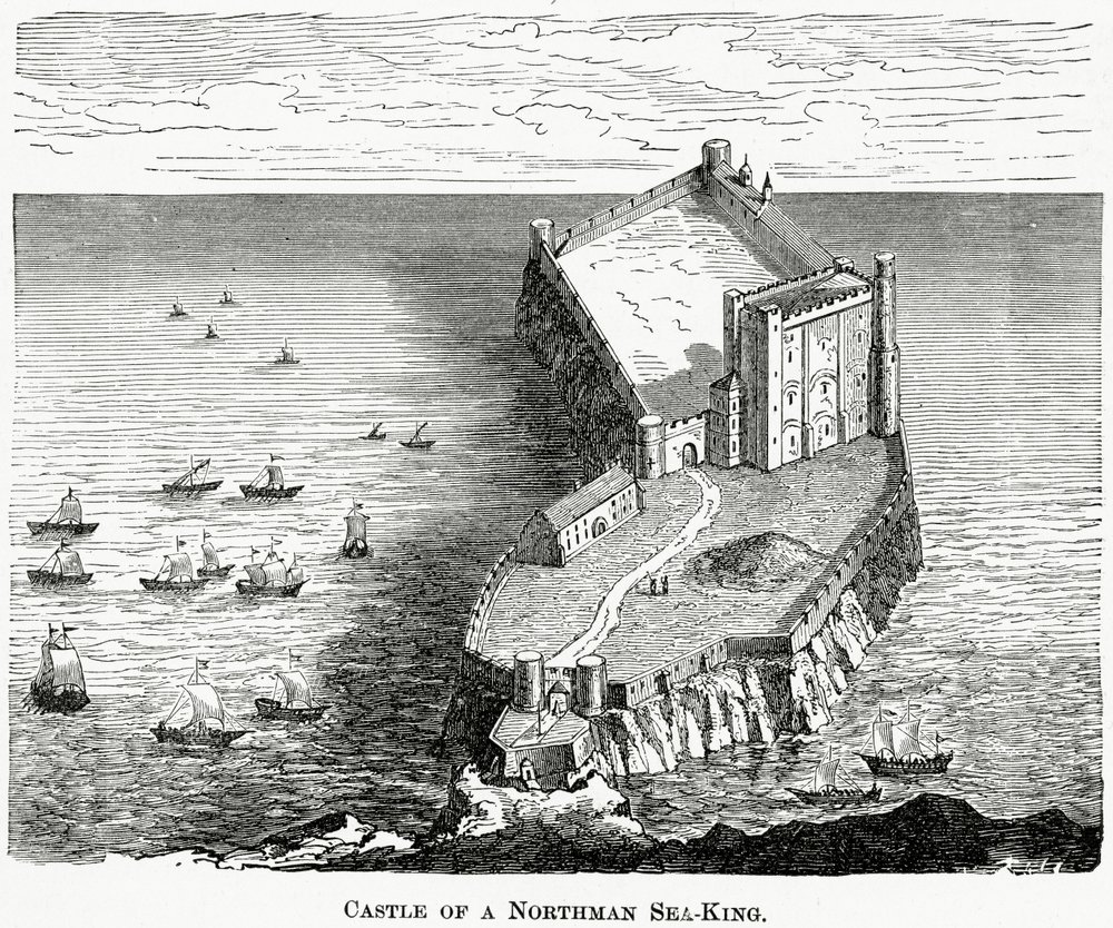Castle of a Northman Sea-King, c.1880 by French School