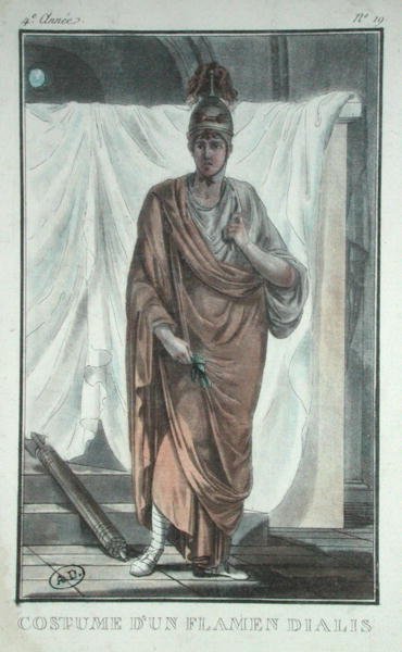 Costume for a Roman Flamen Dialis Illustration from a Book of Costumes for the Theatre