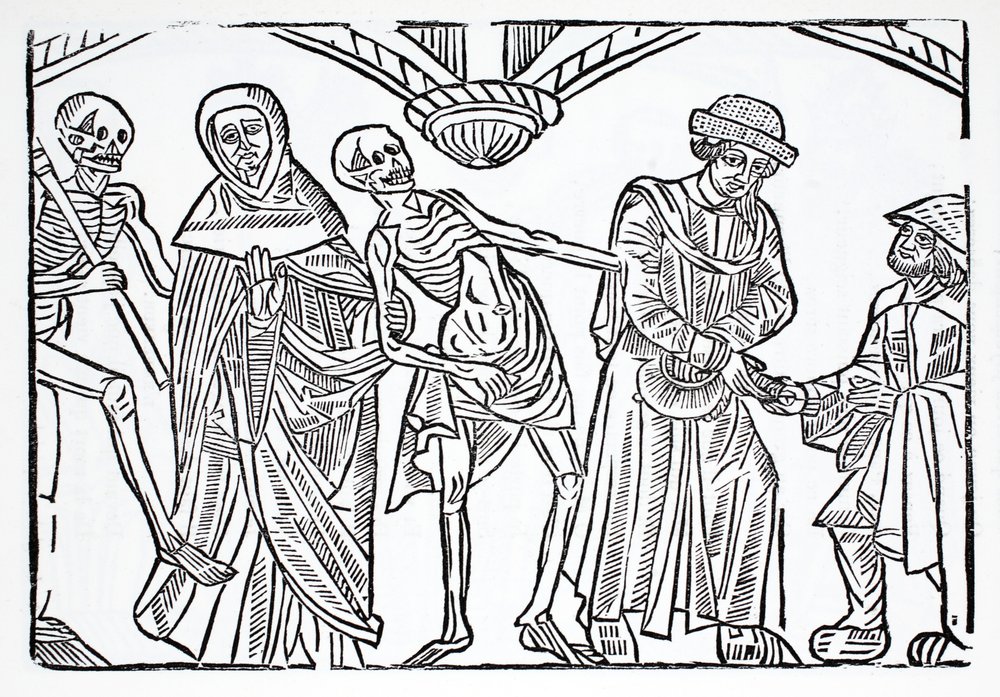 Death with a Monk and Usurer by French School