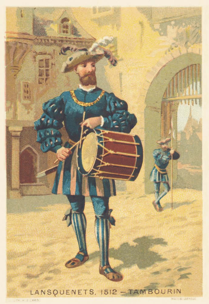 Lansquenets Tambourine in 1512 Mercenaries mostly German in the 15th and 16th century