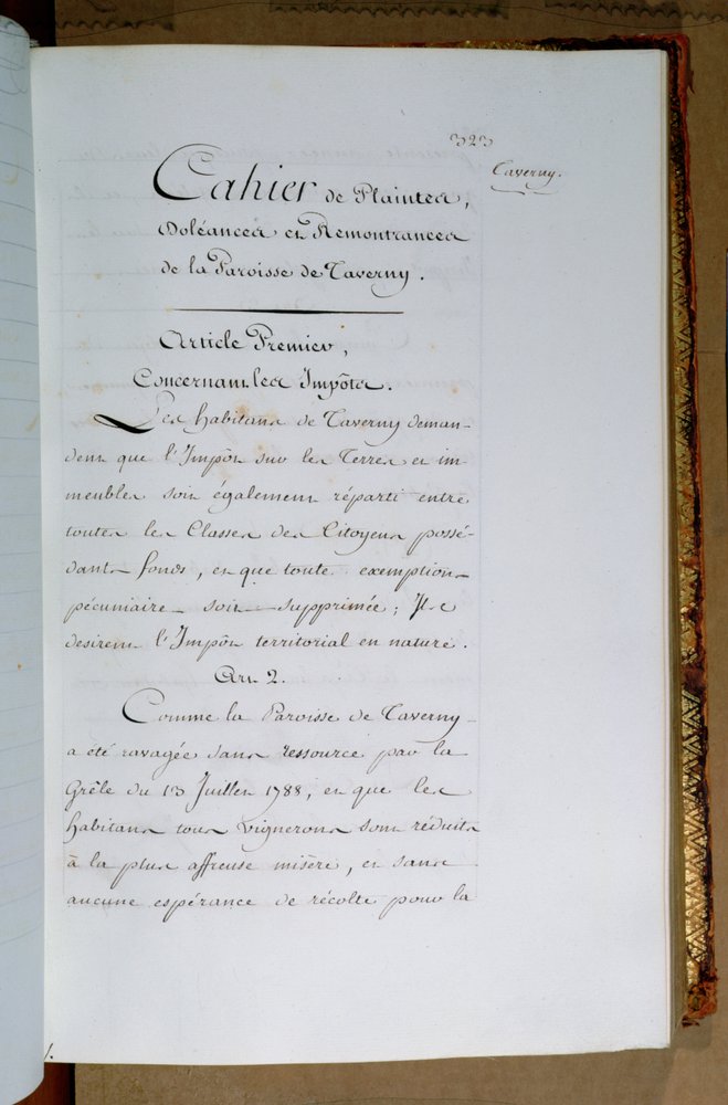 List of Complaints and Demands Addressed to King Louis XVI by the Parish of Taverny, April 1789 by French School