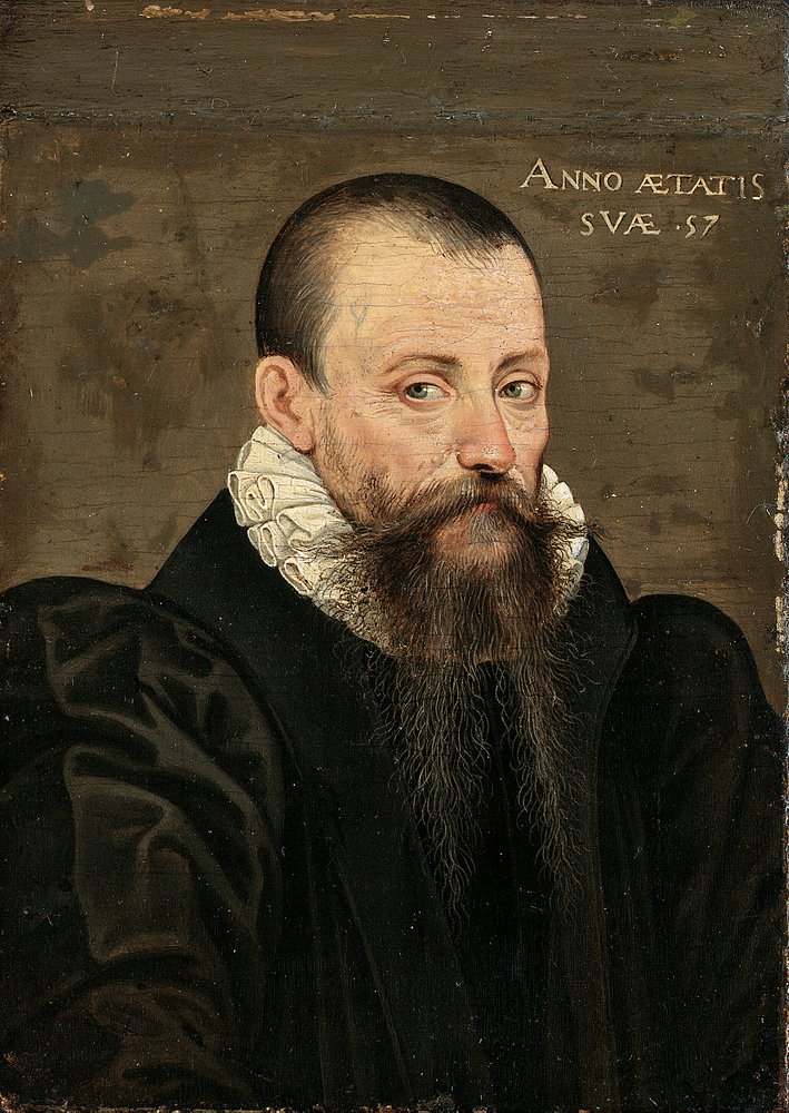 Portrait of Michel Eyquem de Montaigne (1533-1592), aged 57, small half-length, in black costume and a white collar by French School