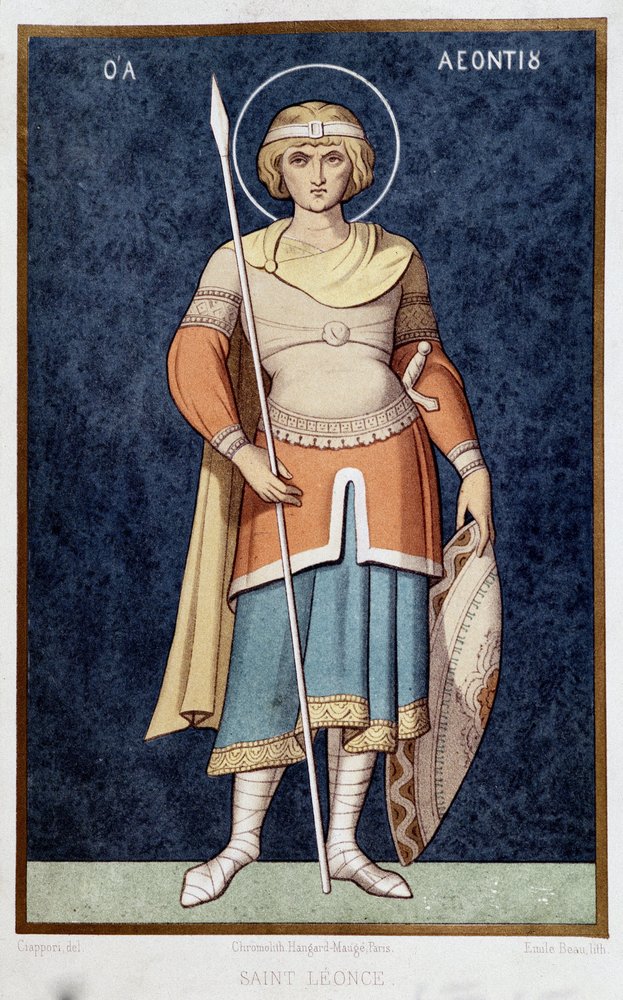 Portrait of Saint Leonce after Greek Mosaic 11th