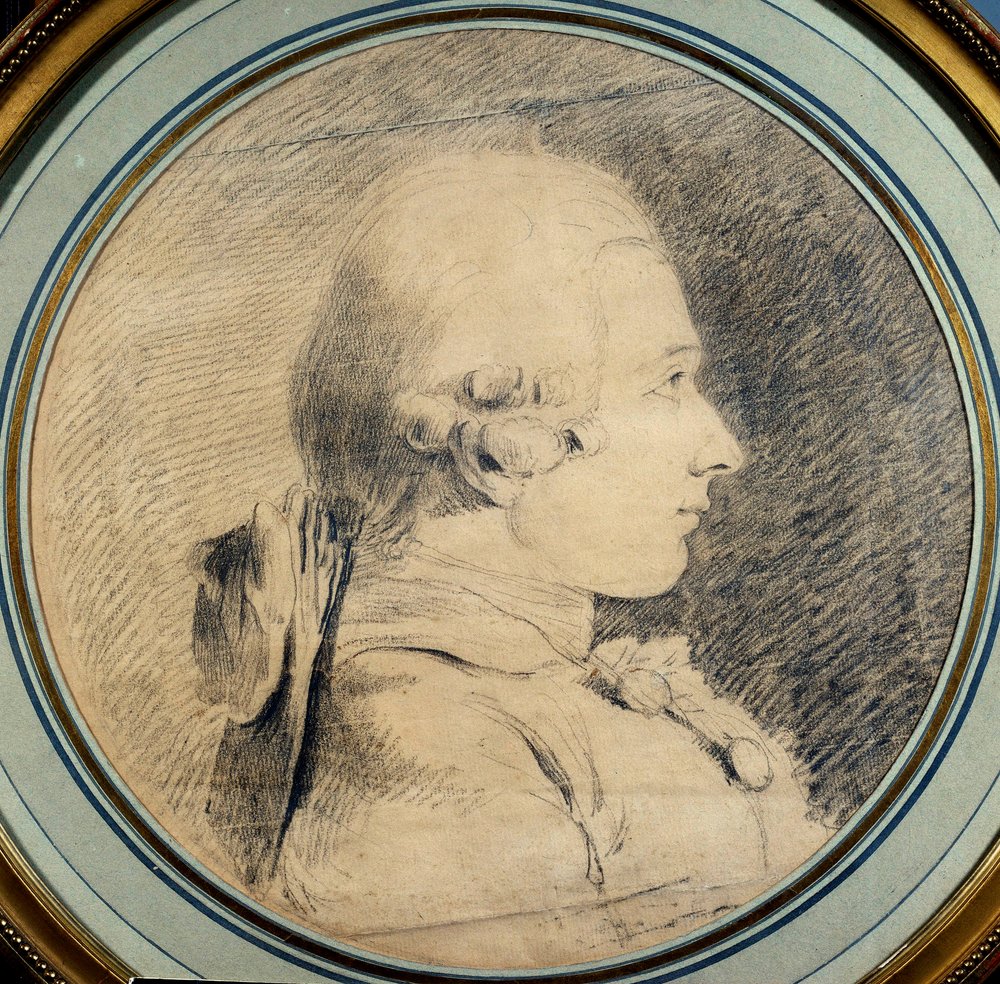 Portrait of the Marquis de Sade (1740-1814). Anonymous drawing. 18th century. Private collection by French School