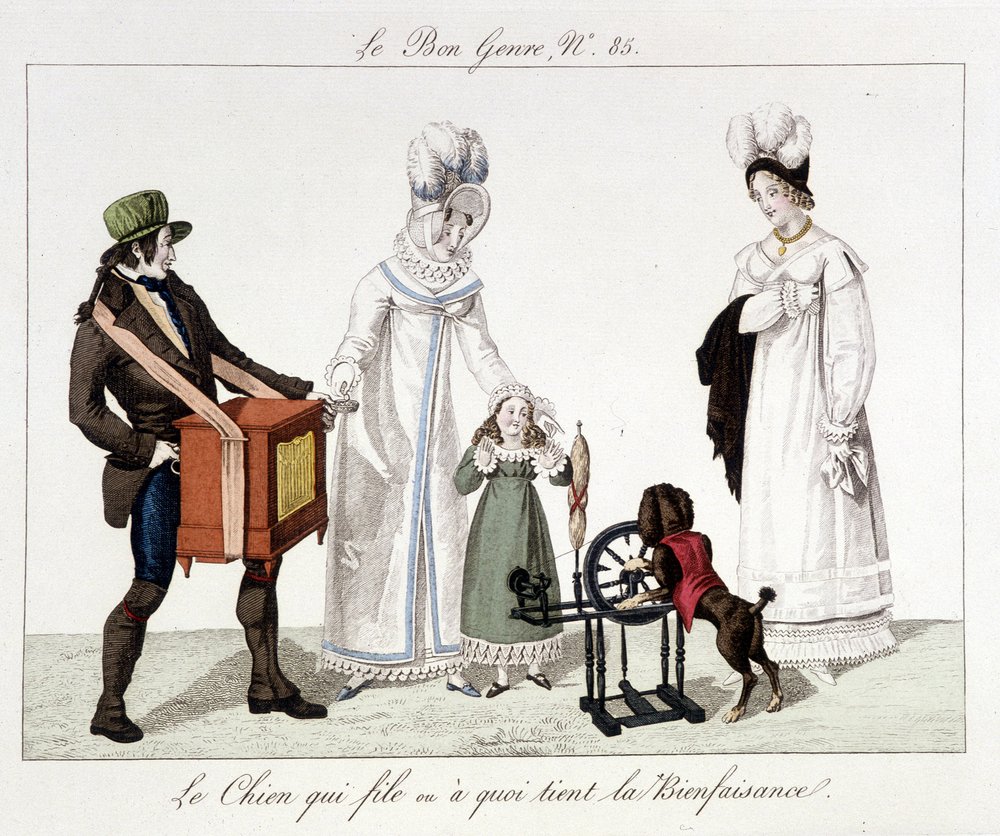 Saltimbanks: The dog who runs or “what is charitable” - in “The good kind”, early 19th century by French School