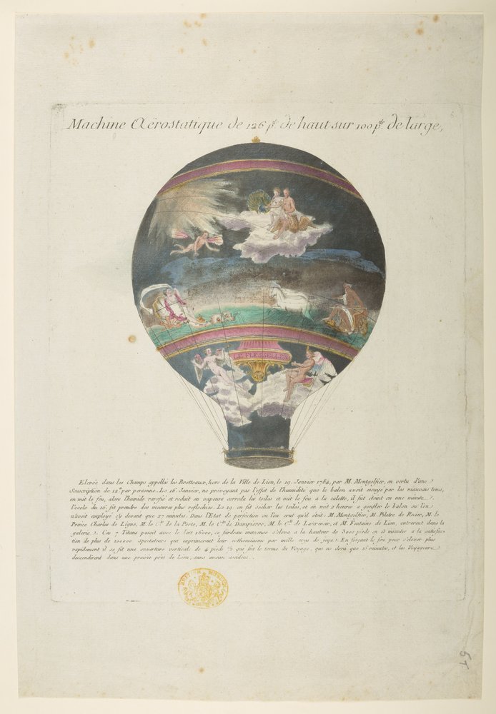 The Montgolfier Balloon with 'glorious classical references', Machine ...