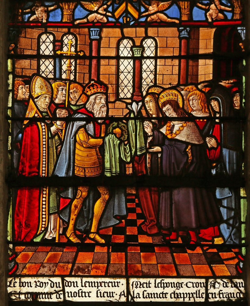 The St Louis Window: The Emperor Offers Relics of the Instruments of ...