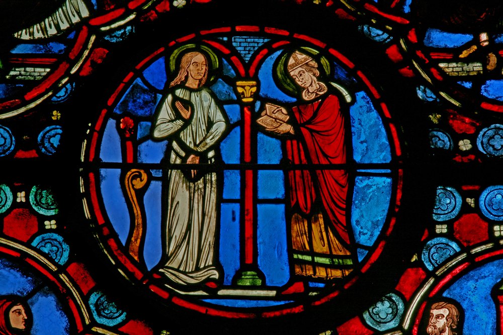 Scene from the Life of St Martin (Window W1) by French School