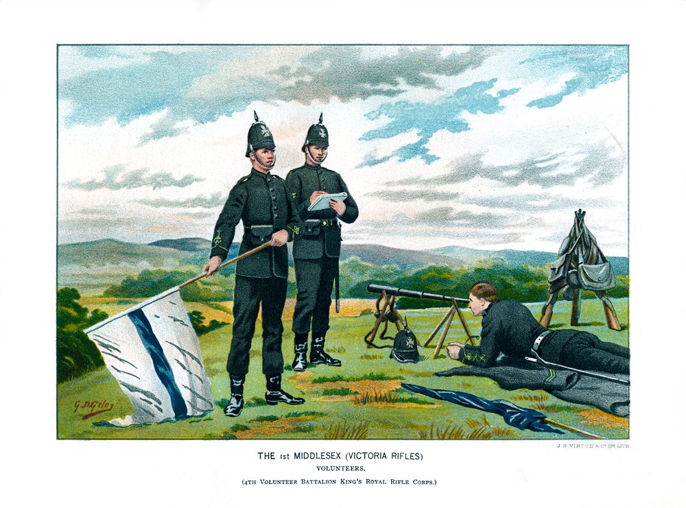 The 1st Middlesex Victoria Rifles, c1890