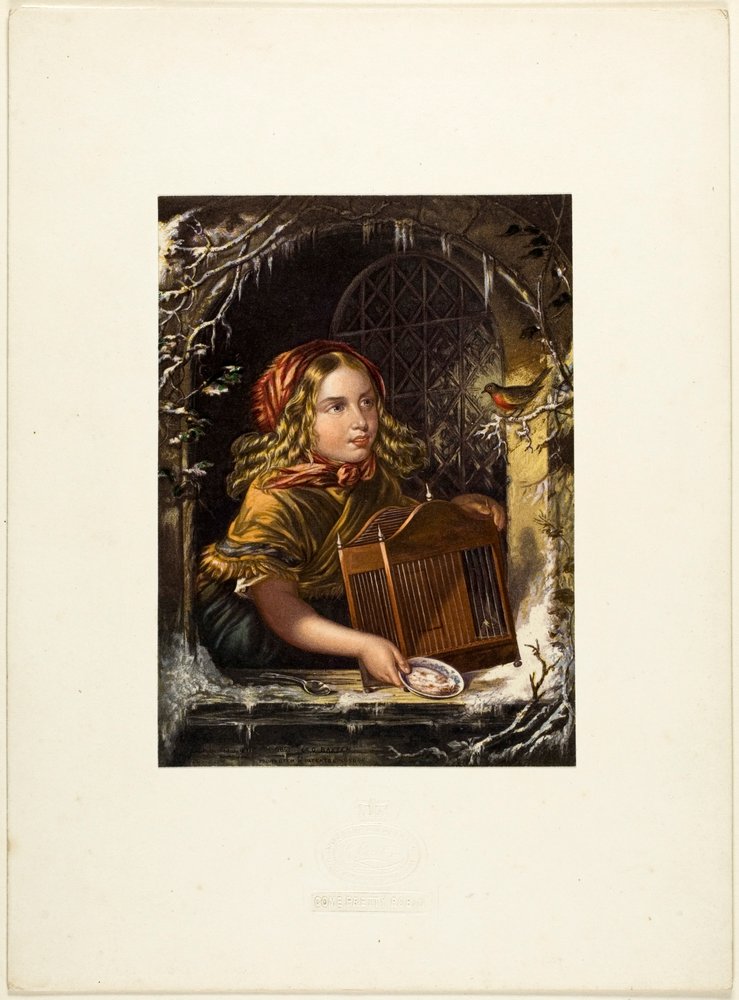 “Come, Pretty Robbin” by George Baxter