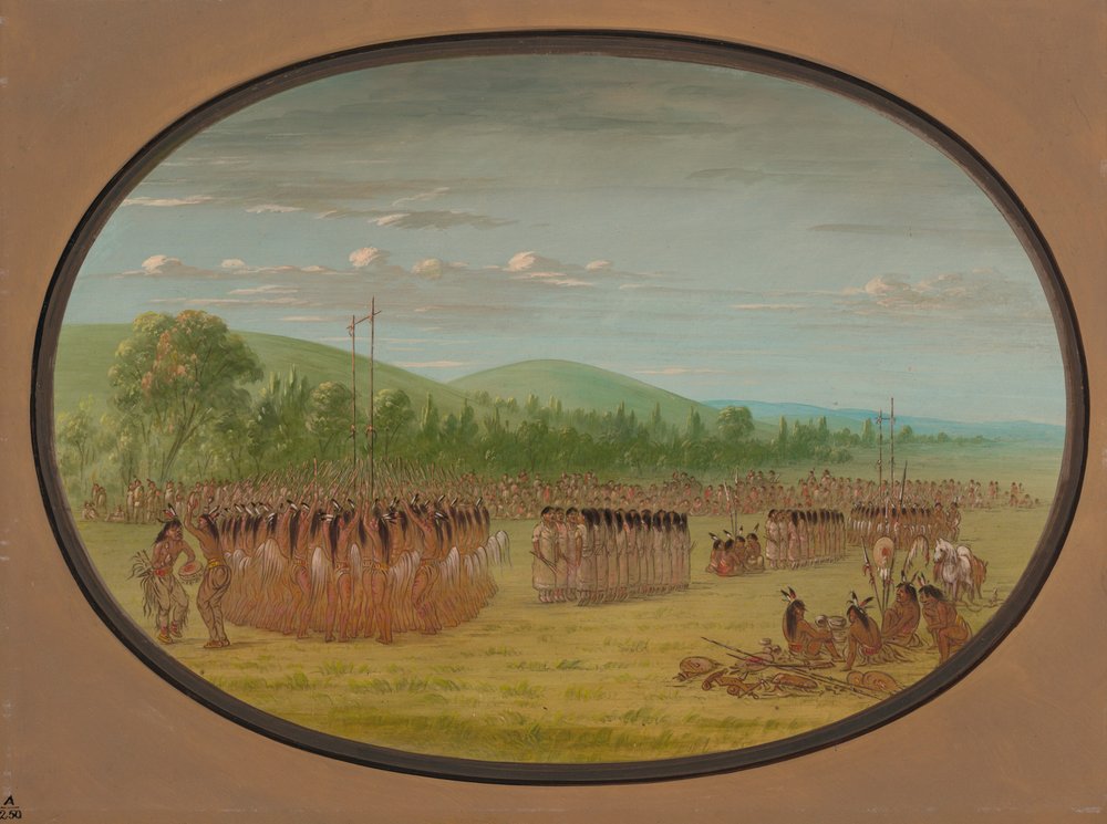 Ball-Play Dance - Choctaw, 1861-1869 by George Catlin