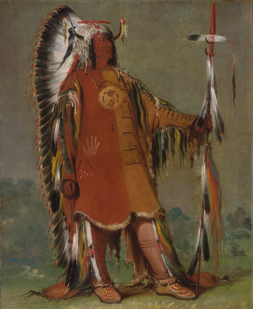 Máh-to-tóh-pa, Four Bears, Second Chief, in Full Dress, 1832 by George Catlin
