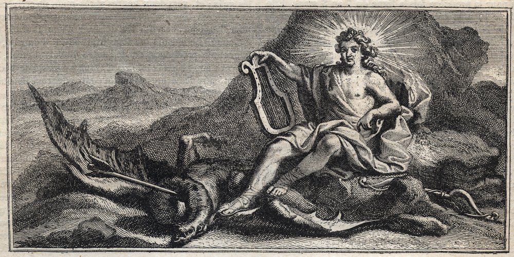 Apollo slaying the Hydra (engraving by Gerard Edelinck after Daniel Halle) by Gérard Edelinck