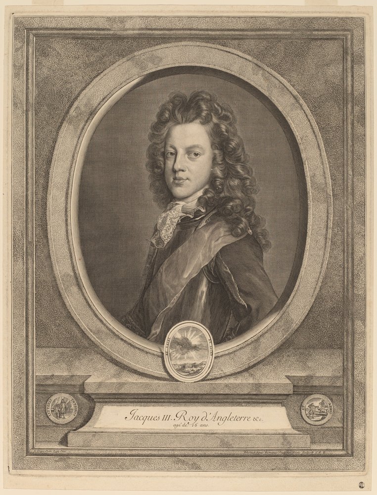 James III, Prince of Wales by Gerard Edelinck after François de Troy
