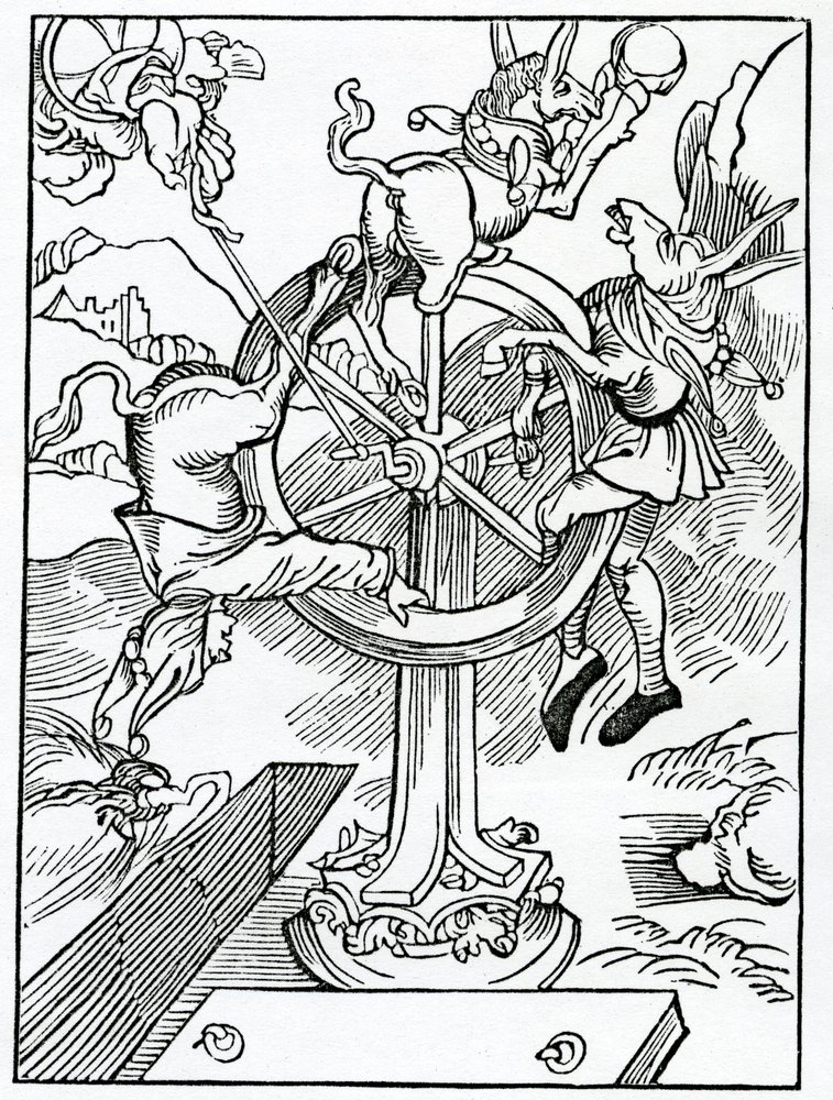 Of the mutability of fortune, illustration from Alexander Barclay's English translation of 'The Ship of Fools', from an edition published in 1874 by German School