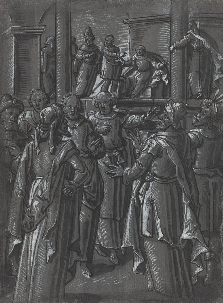 The High Priest before Pilate by German 16th Century