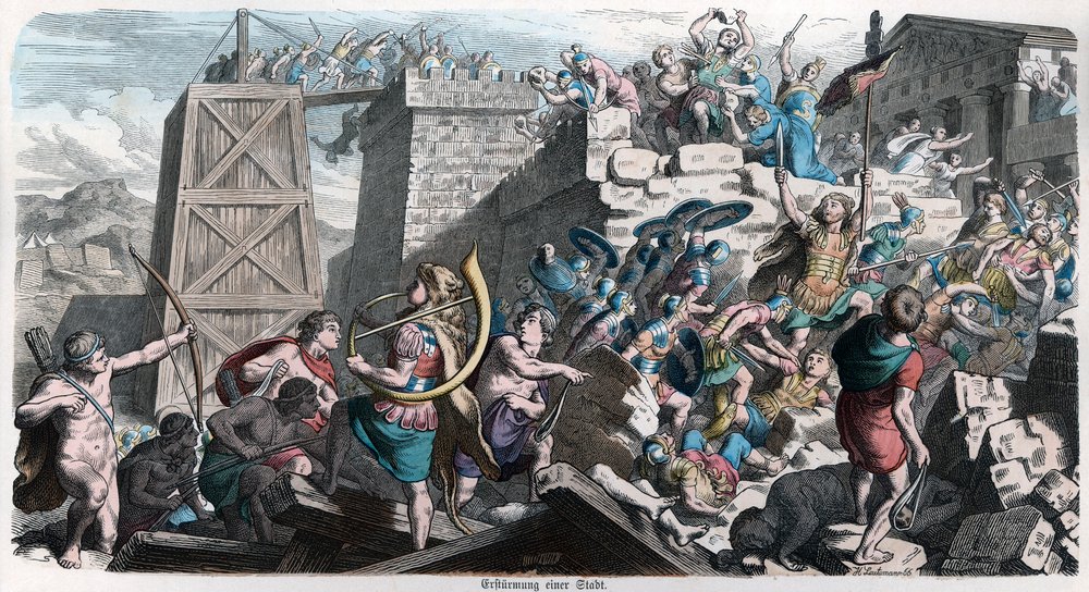 Ancient History. Rome. Romans Assaulting a City