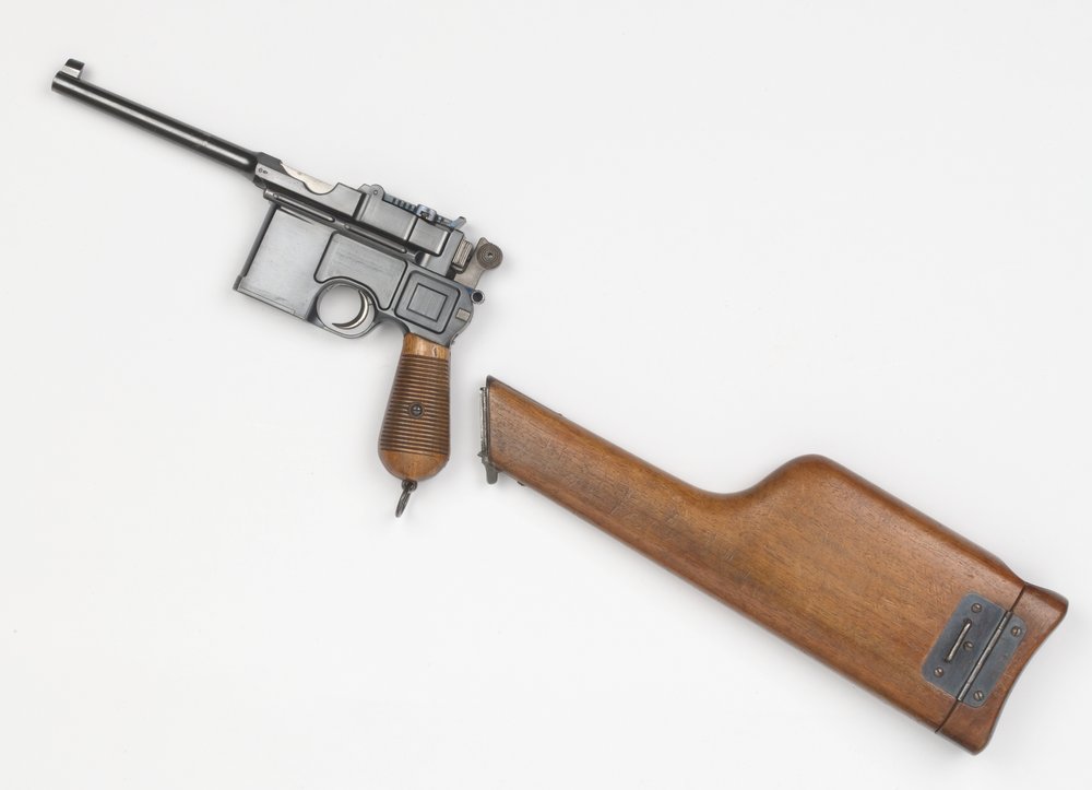 Mauser C96 7.63 mm pistol by German School: Fine art print