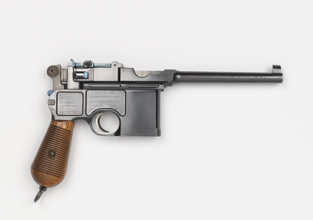 Mauser C96 7.63 mm pistol by German School: Fine art print