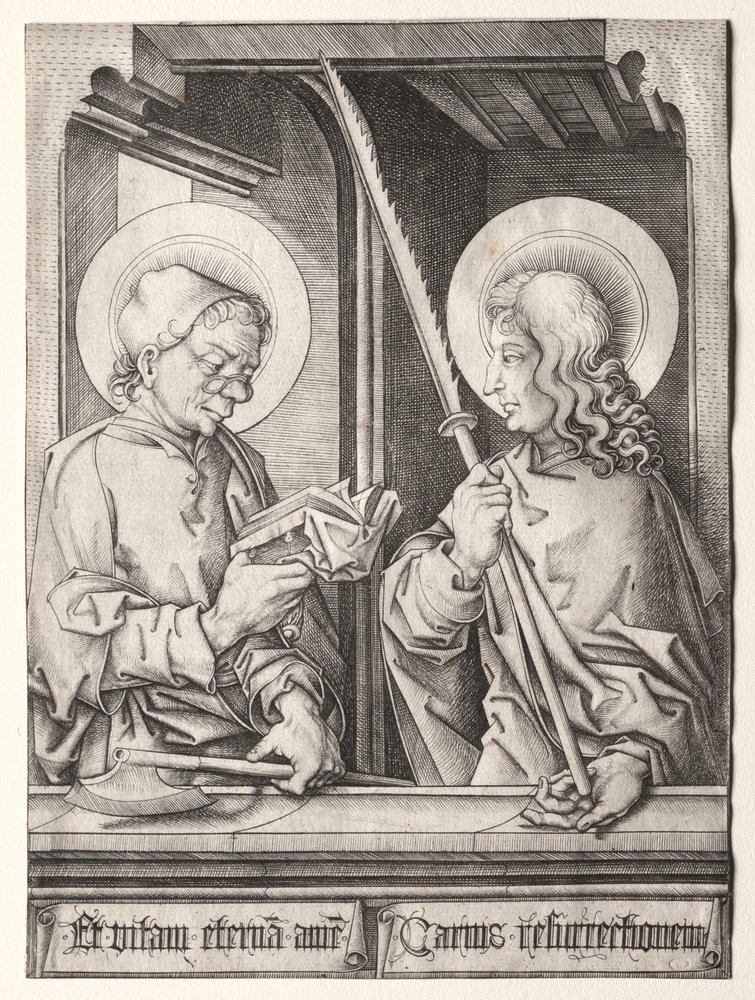 The Twelve Apostles at Gothic Windows: St. Matthias and St. Judas Thaddaeus