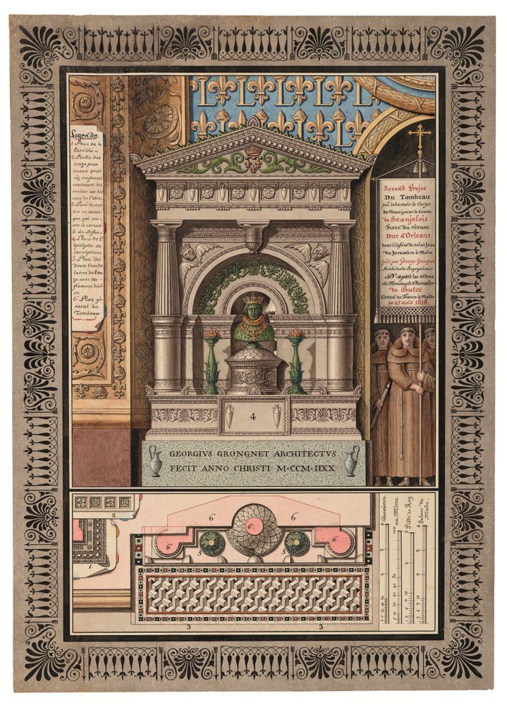 One of Three Projects for the Tomb of Louis-Charles d