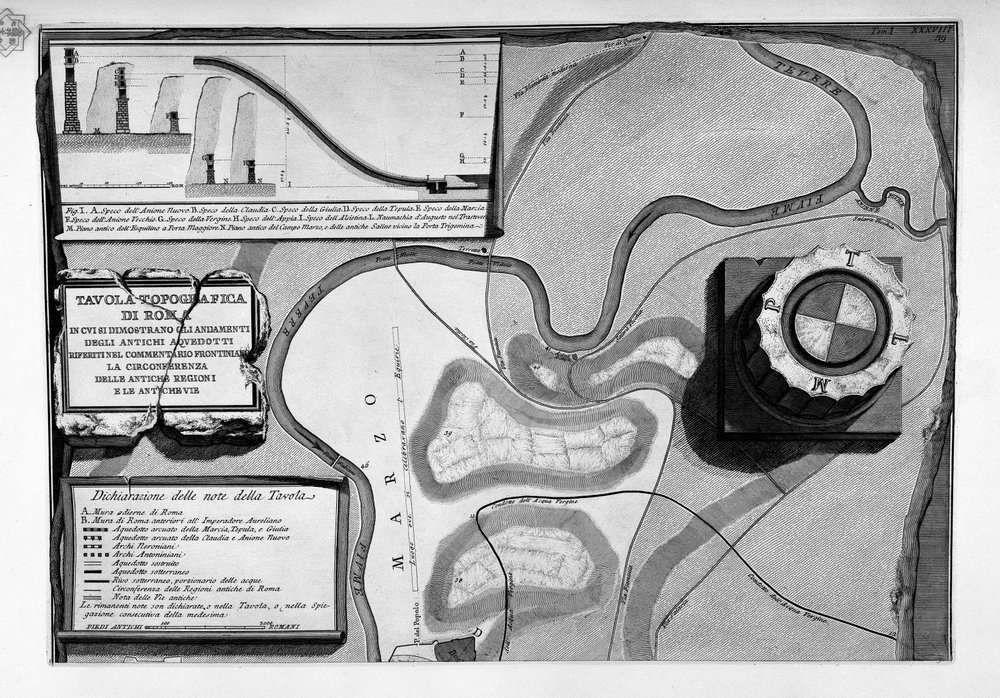 Maps of Ancient Roman Aqueducts in Rome