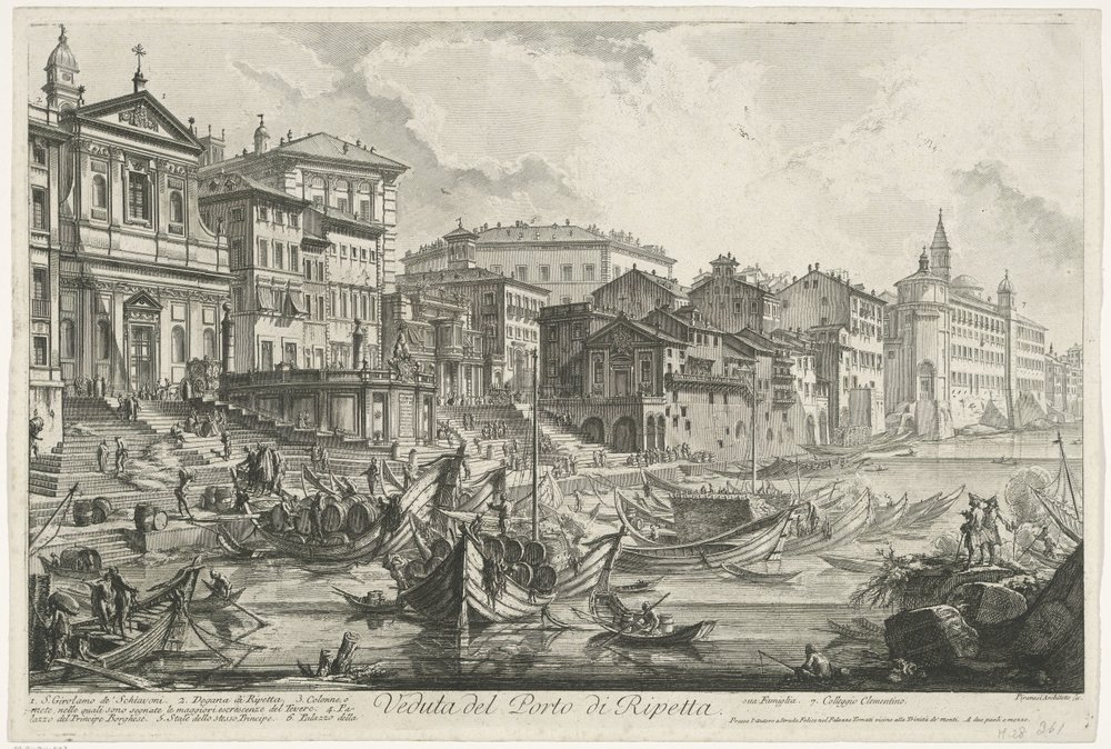 Port of Ripetta in Rome (series title: Views of Rome)