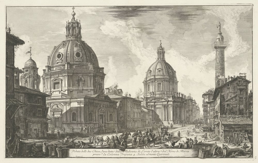 Santa Maria di Loreto and the Santissimo Nome di Maria in Rome