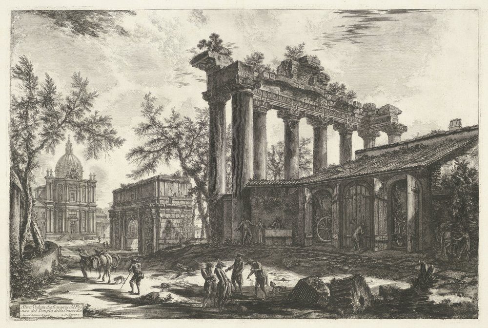 Temple of Saturn in Rome (Views of Rome) by Giovanni-Battista Piranesi