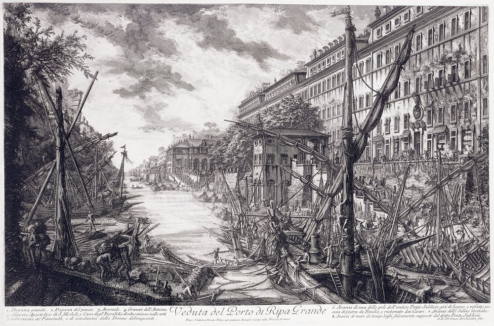 View of the Port of Ripa Grande, c.1760
