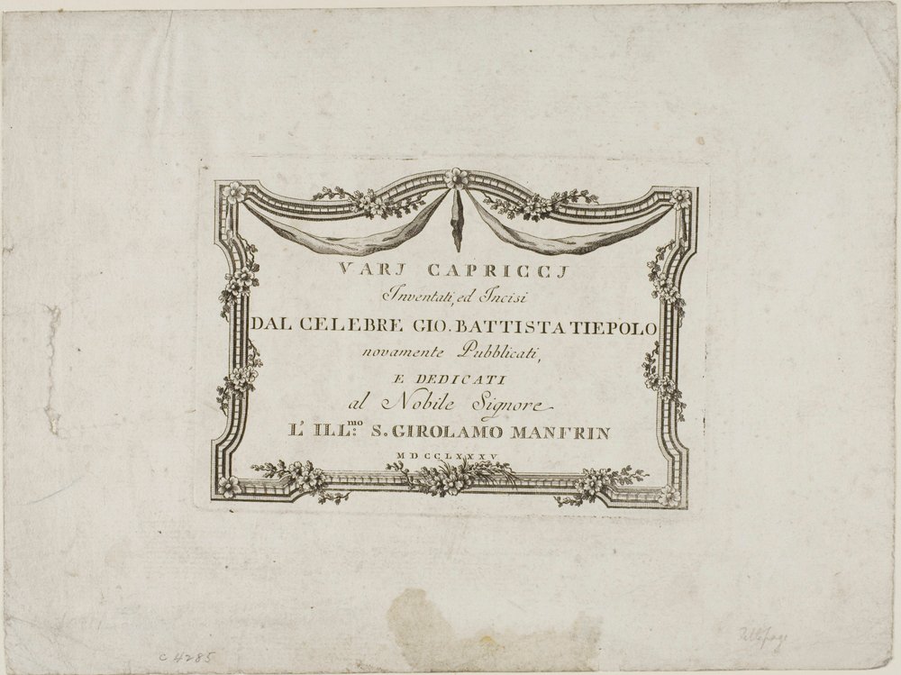 Frontispiece from Capricci by Giovanni-Battista Tiepolo