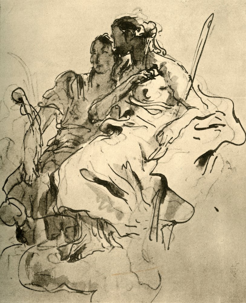 Two Young Women by Giovanni-Battista Tiepolo