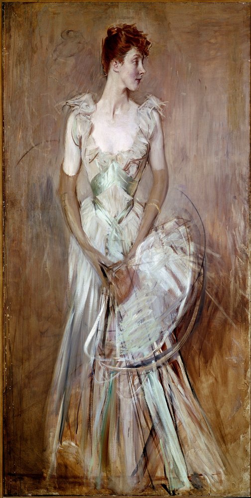Portrait of the Countess of Leusse nee Berthier by Giovanni Boldini