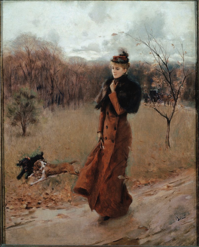 The Walk to the Park in Naples by Giovanni Boldini