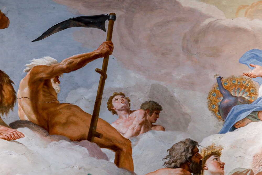 Saturn, god of time (detail) by Giovanni Lanfranco