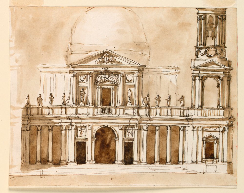 Elevation of a Church by Giuseppe Barberi