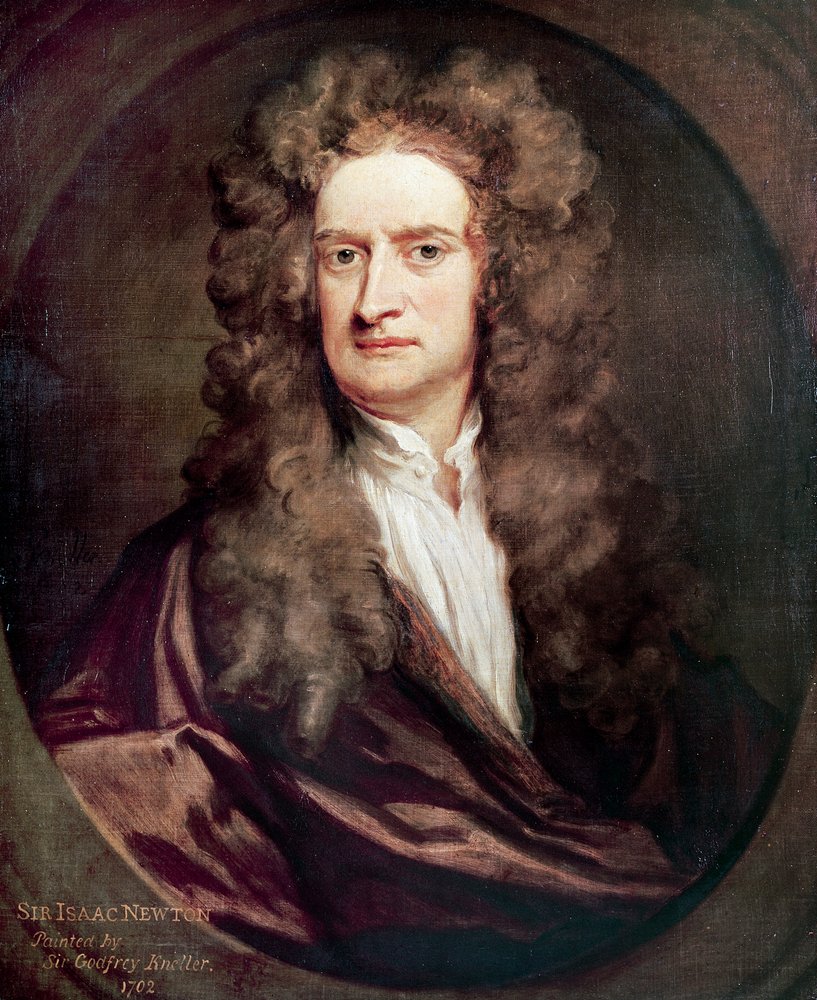 Portrait of Isaac Newton, English mathematician, physicist and