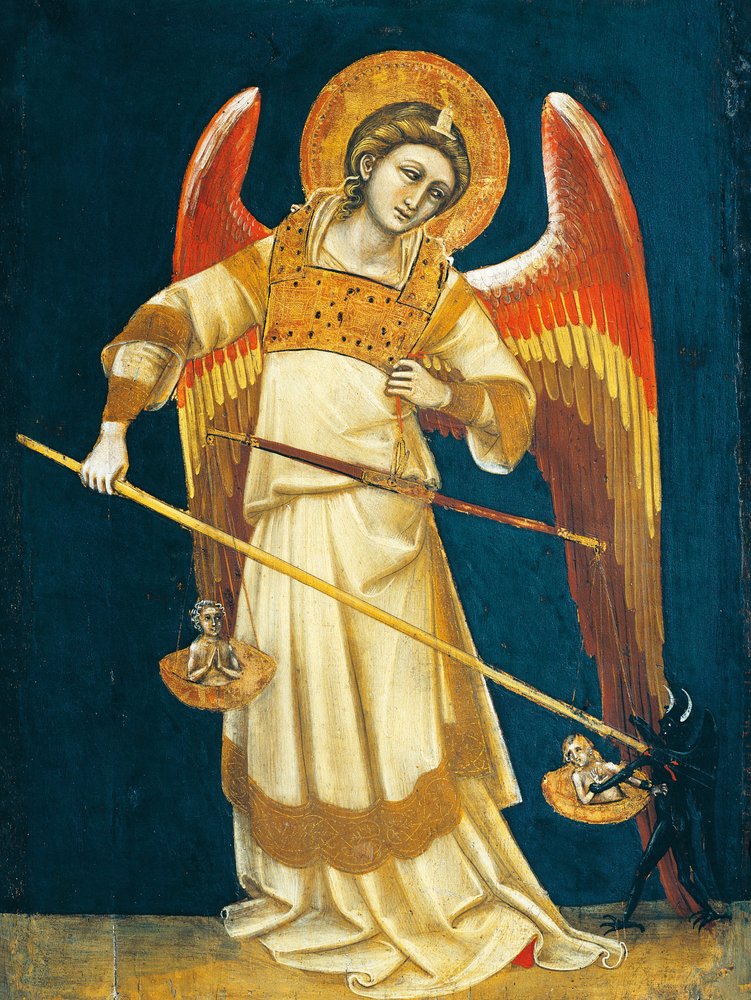Archangel Michael Weighing Souls, circa 1354