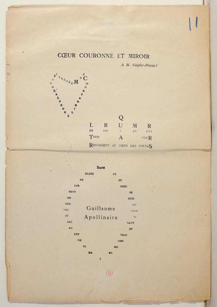 Proofing Copy of a Page from 'Et Moi Aussi Je Suis Peintre' by Guillaume Apollinaire