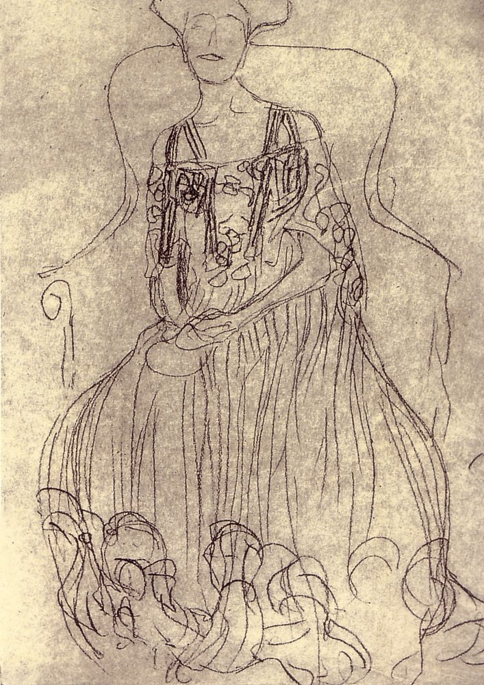 Study for the Painting Portrait of Adele Bloch-Bauer I by Gustav Klimt