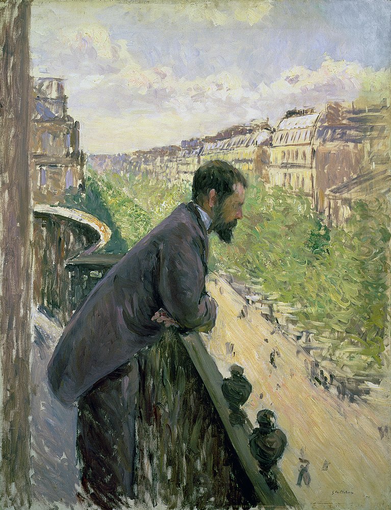Man on a Balcony, c.1880 by Gustave Caillebotte