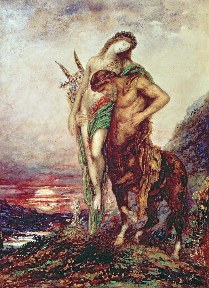 Dead Poet Borne by a Centaur by Gustave Moreau