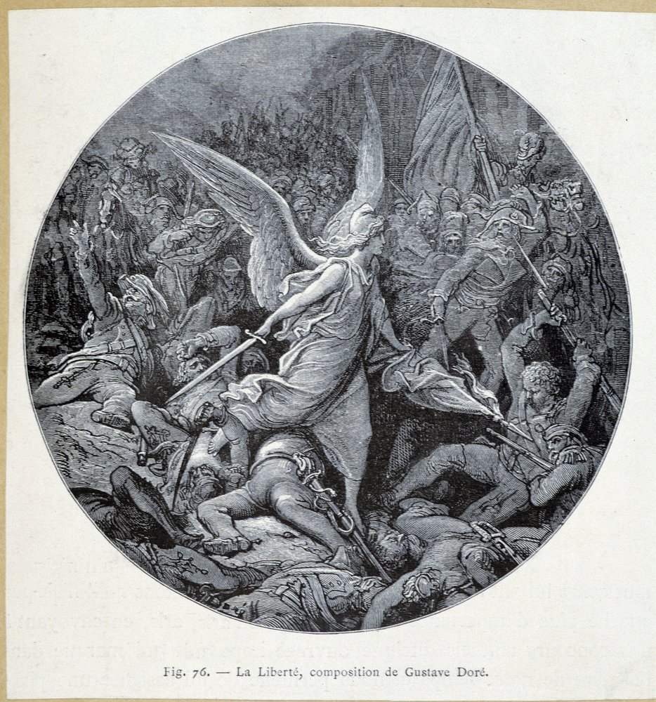 Liberty, engraving by Gustave Doré by Gustave Dore
