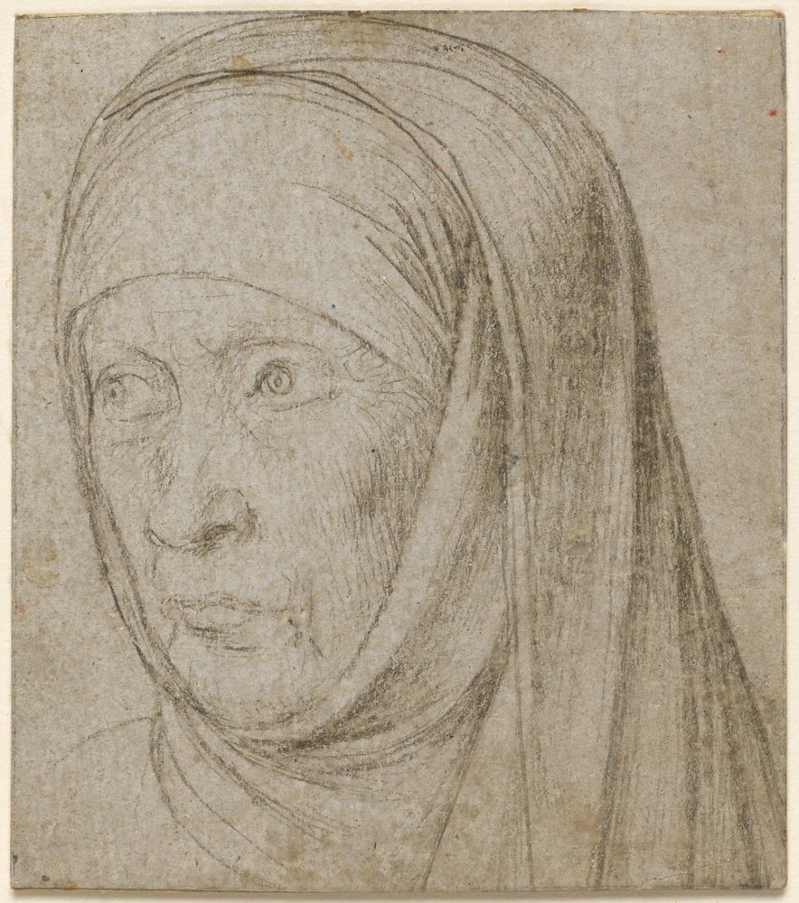 Head of an Old Woman by Hans Holbein