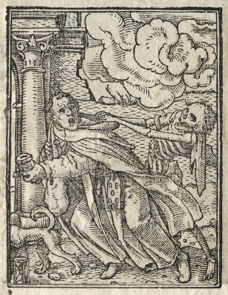 The Dance of Death: The Mendicant Friar, The Nun by Hans Holbein