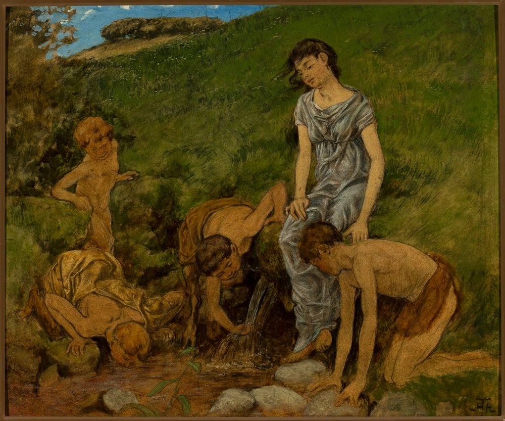 At the Spring by Hans Thoma