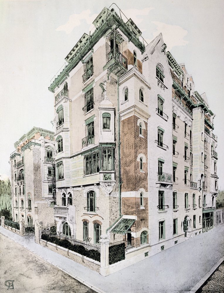 The ’Castel-Béranger’, illustration from a book by Hector Guimard (1867-1942) by Hector Guimard